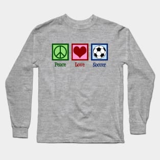 Cute Peace Love Soccer Long Sleeve T-Shirt